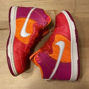 Nike Dunk High 6.0 Red, Orange, Grape Women's 7.5 Sneakers